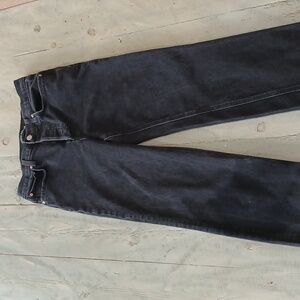 Denim Forum Classic Black Straight Leg Jeans